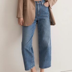 Madewell Perfect Vintage Wide Leg Crop jeans, Cresslow Wash size 29